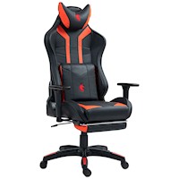 Silla Gamer Dreizt Devil Series Rojo Pro 180° Reclinable Con Posapies